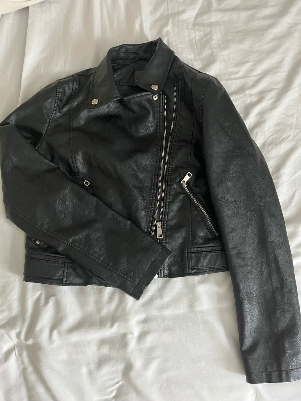 Primark Black Faux Leather Biker Jacket